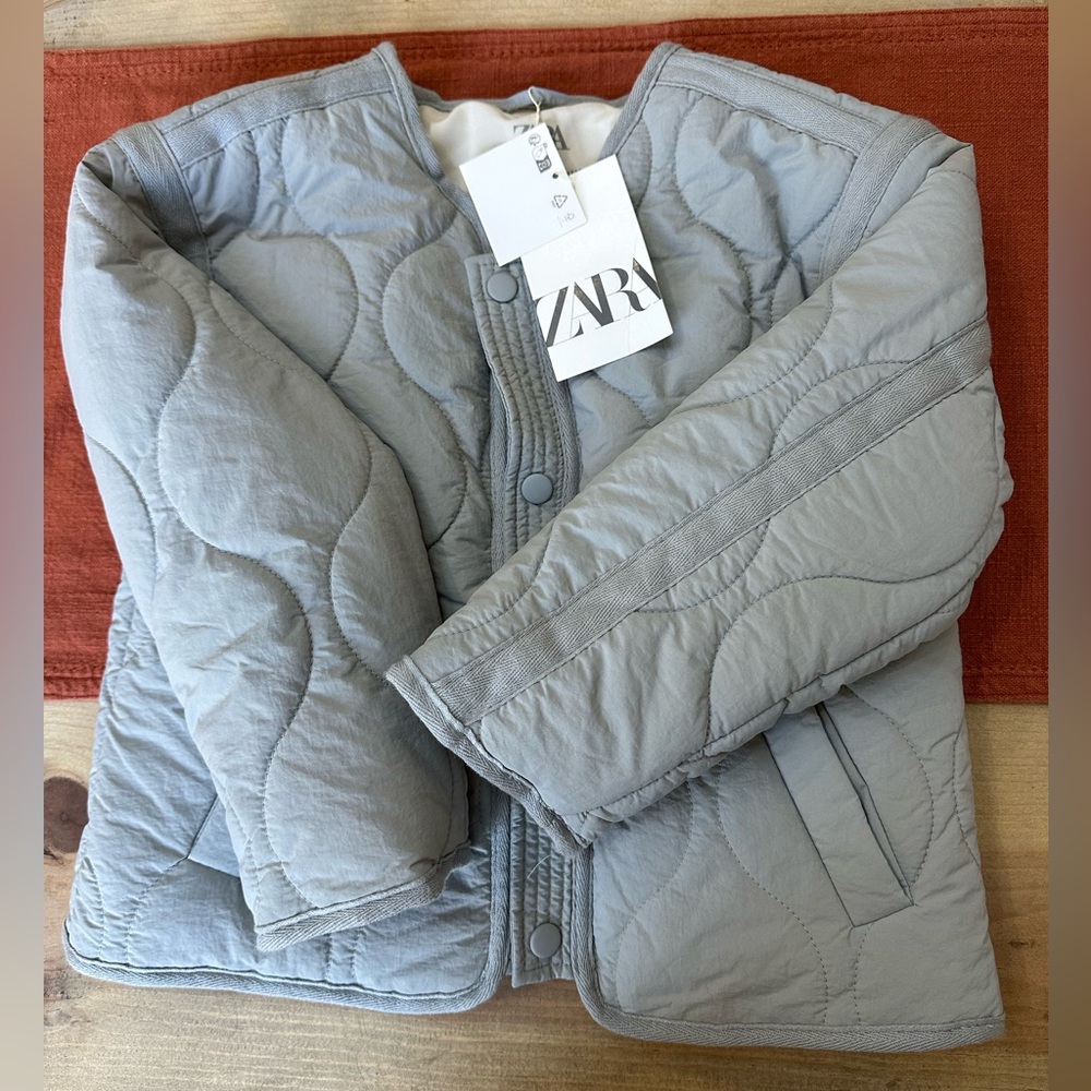 Zara toddler blue puffer jacket - size 4-5